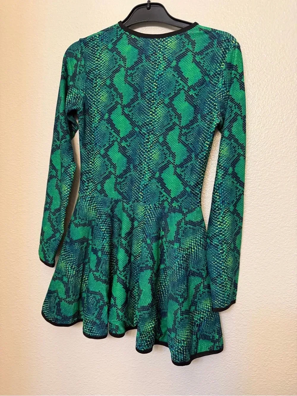 Snake Print Dance blazer Jacket Green Black Stretch Performance Costume Layer LC